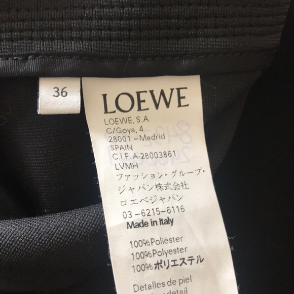 Loewe Black Push-Stud Leather Trim Peplum Jacket - Picture 8 of 8